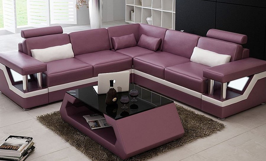 Selvatore -  L- Leather Sofa Lounge Set